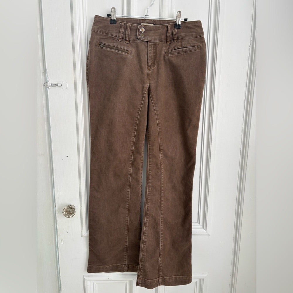 Royal Robbin’s Brown Twill Flare Pants Size 8